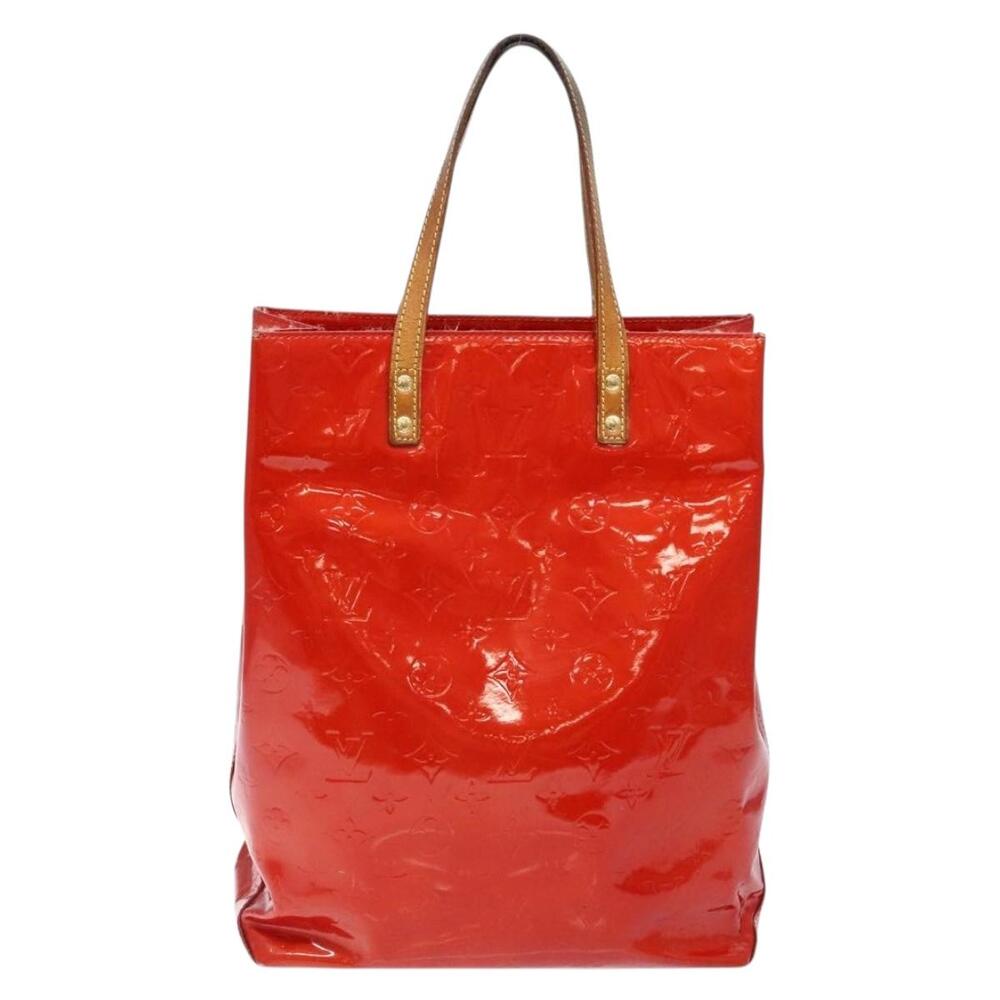 LOUIS VUITTON Monogram Vernis Reade MM Hand Bag Red Rouge M91086 - Picture 3 of 12